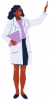 femme main levée